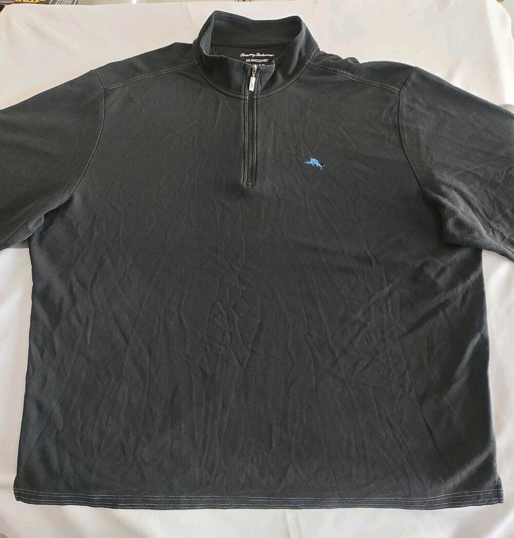 Tommy Bahama IslandZone 1/4 Zip Pullover Mens 3XL Blue Performance Stretch Golf